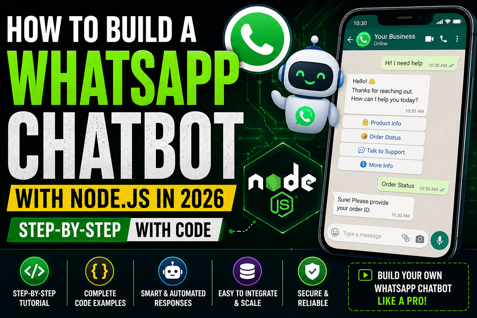 How to Build a WhatsApp Chatbot with Node.js in 2026 — Complete Guide